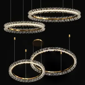 Crystal double ring chandelier